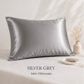SATIN PILLOW CASE - SILVER GREY