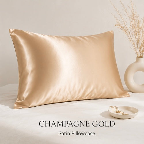 SATIN PILLOWCASE - CHAMPAGNE GOLD