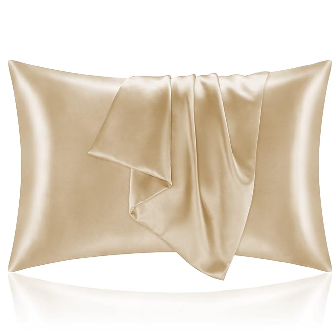SATIN PILLOW CASE - CHAMPAGNE GOLD (PACK OF 2)